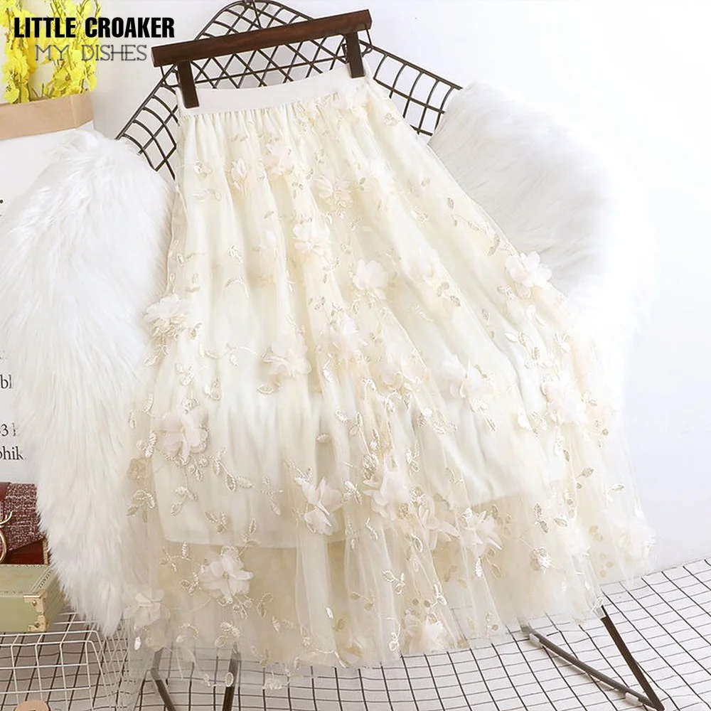 Women Skirt Female Wholesale Long Skirt Summer Casual A-line Skirts Solid Color Elastic High Waist Skirt Loose Embroidered Skirt
Women Skirt Female Wholesale Long Skirt Summer Casual A-line Skirts Solid Color Elastic High Waist Skirt Loose Embroidered Skirt