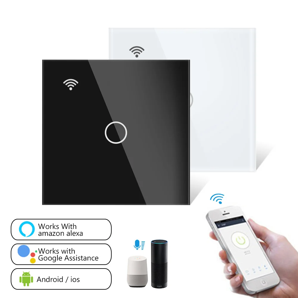 Tuya Smart Wifi Touch Light Switch Wall Switch 1 2 3 Gang Work With Alexa Google Home RF 433 App Remote Control No Hub Required
Tuya Smart Wifi Touch Light Switch Wall Switch 1 2 3 Gang Work With Alexa Google Home RF 433 App Remote Control No Hub Required