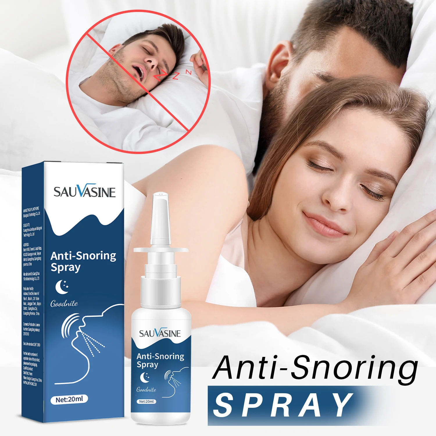 Herbal Anti-Snoring Spray Natural Stop Snoring Improve Breathing Sleep Quality Relieve Rhinitis Cold Nose Care 30ml
Herbal Anti-Snoring Spray Natural Stop Snoring Improve Breathing Sleep Quality Relieve Rhinitis Cold Nose Care 30ml