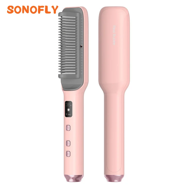 SONOFLY Professional Hair Straightener Brush Anion Care Multifunctional Curling Irons Anti-Scald LCD Display Hot Comb RBX-936 
SONOFLY Professional Hair Straightener Brush Anion Care Multifunctional Curling Irons Anti-Scald LCD Display Hot Comb RBX-936