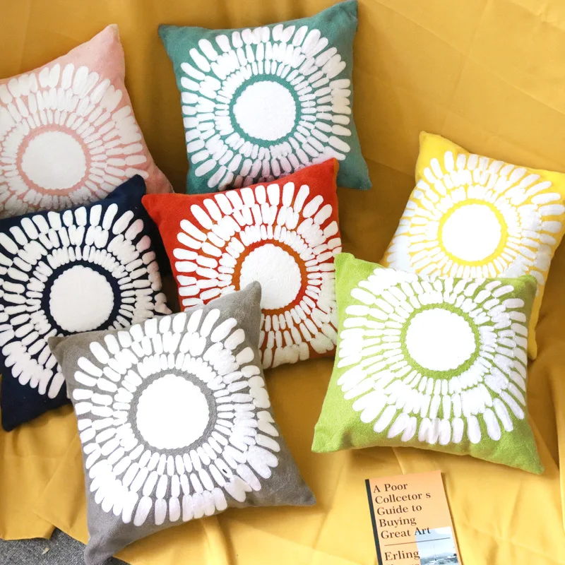 3D Sunflower Daisy Embroidery Cushions Pink Yellow Blue 45x45CM Wool Crocheted Pillow Cover Decorative Living Room Decoration
3D Sunflower Daisy Embroidery Cushions Pink Yellow Blue 45x45CM Wool Crocheted Pillow Cover Decorative Living Room Decoration