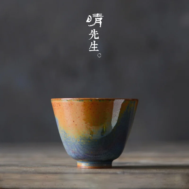 

Jingdezhen Handmade Firewood Kiln Baked Tea Cup Ceramic Single Cup Master Cup Large Size Kung Fu Tea Cup Pu'er Cup