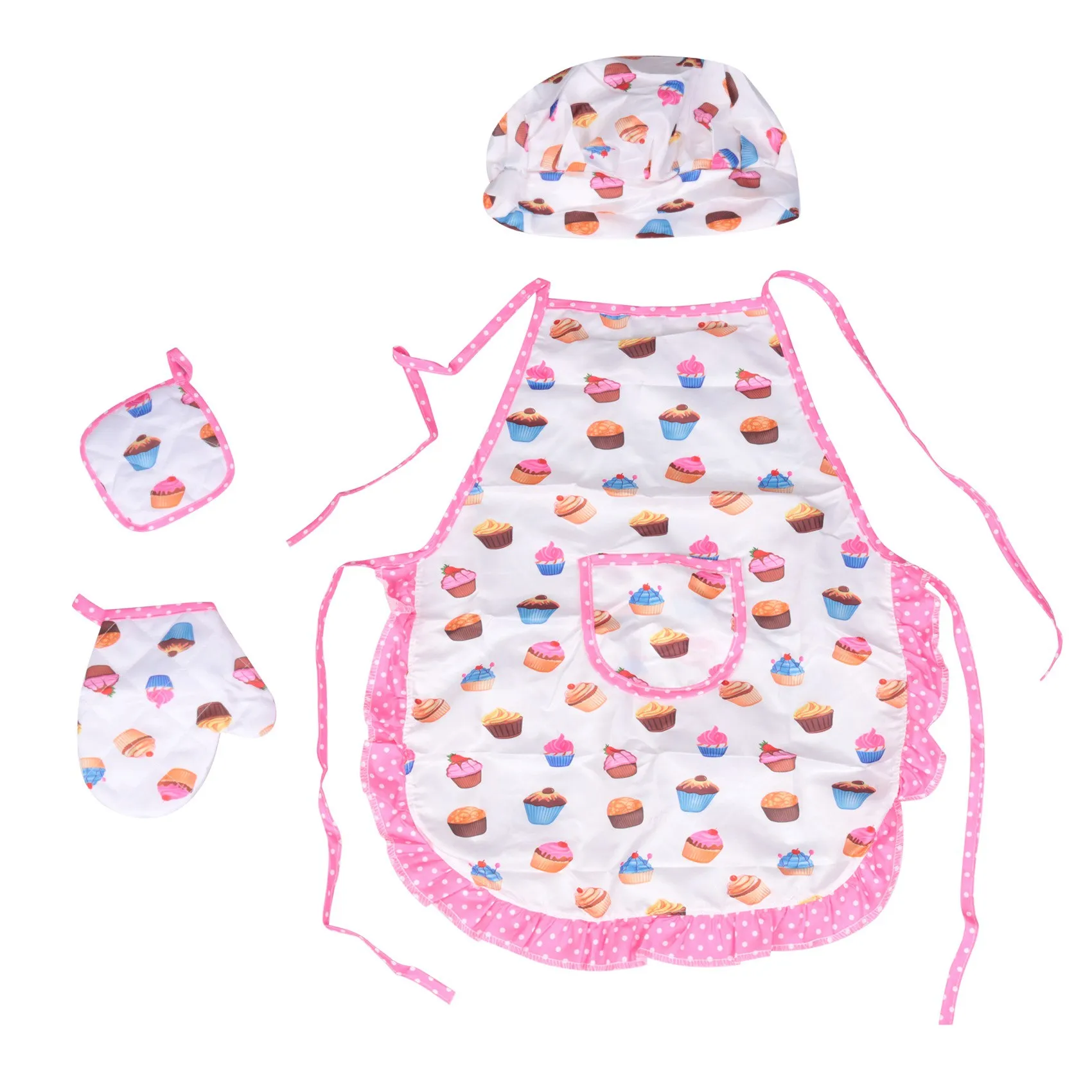 4Pcs Kids Cooking and Baking Set Includes Apron for Little Girls, Chef Hat, for Toddler Dress Up
4Pcs Kids Cooking and Baking Set Includes Apron for Little Girls, Chef Hat, for Toddler Dress Up