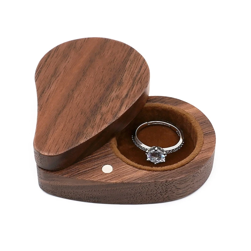 Black Walnut Ring Box Wooden Jewelry Gift Box Handmade Decorative Box Jewelry Organizer for Proposal Wedding Engagement
Black Walnut Ring Box Wooden Jewelry Gift Box Handmade Decorative Box Jewelry Organizer for Proposal Wedding Engagement
