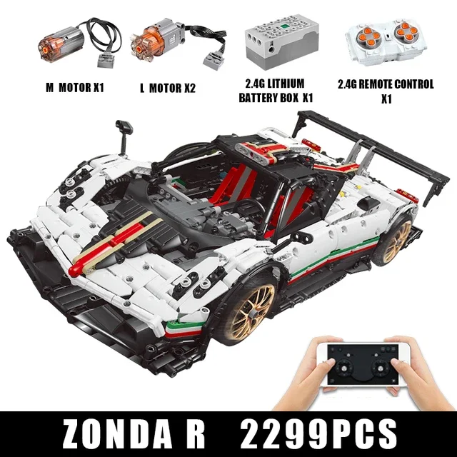13060 The RC Motorized Pagani Zonda R Super Car Model Building Blocks High-Tech Bricks DIY Toys Kids Christmas Gifts
13060 The RC Motorized Pagani Zonda R Super Car Model Building Blocks High-Tech Bricks DIY Toys Kids Christmas Gifts