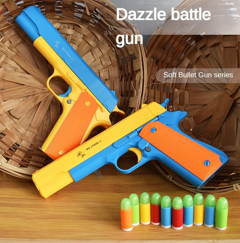 Мягкий пулемет Colt M1911, детский игрушечный пистолет, игрушечный пистолет, может стрелять пулями, Детская уличная игрушка, игра для стрельбы, подарок для мальчиков
Мягкий пулемет Colt M1911, детский игрушечный пистолет, игрушечный пистолет, может стрелять пулями, Детская уличная игрушка, игра для стрельбы, подарок для мальчиков