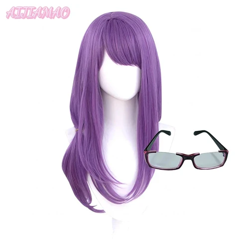 Парик для косплея Kamishiro Rize 60 см, синтетический парик с длинными волосами винограда + шапочка для парика