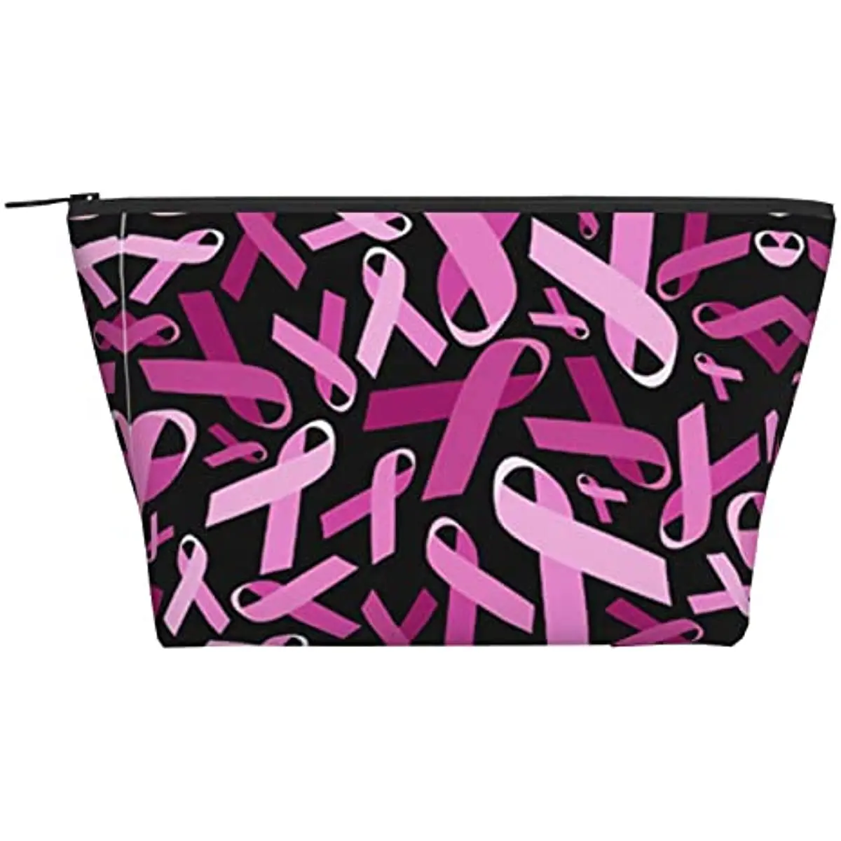 Breast Cancer Awareness Pink Ribbon Polyester Makeup Bag Trapezoid Travel Cosmetic Pouch Bag Zipper Organizadores 
Breast Cancer Awareness Pink Ribbon Polyester Makeup Bag Trapezoid Travel Cosmetic Pouch Bag Zipper Organizadores
