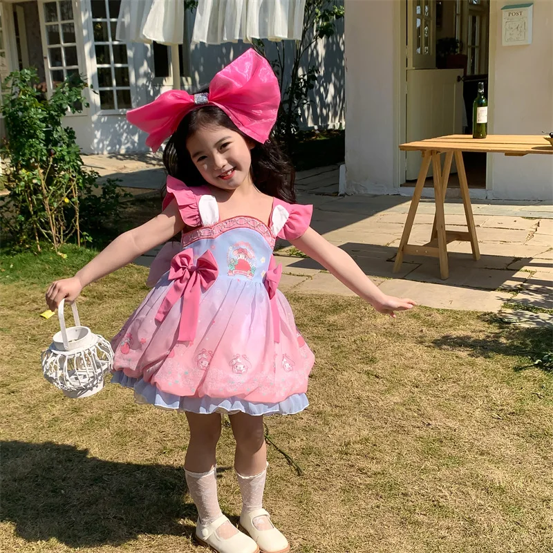 Кавайная детская одежда Sanrios My Melody на весну и лето, милая ретро юбка-пачка с кроликом для девочек, платье в стиле ханьфу и Лолита, подарок
Кавайная детская одежда Sanrios My Melody на весну и лето, милая ретро юбка-пачка с кроликом для девочек, платье в стиле ханьфу и Лолита, подарок