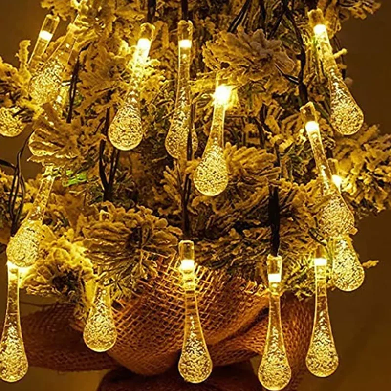 LED Water Drop Light String Waterproof Garden Garland Fairy Light New Year Home Decor Christmas Holiday Wedding Party Decoration
LED Water Drop Light String Waterproof Garden Garland Fairy Light New Year Home Decor Christmas Holiday Wedding Party Decoration