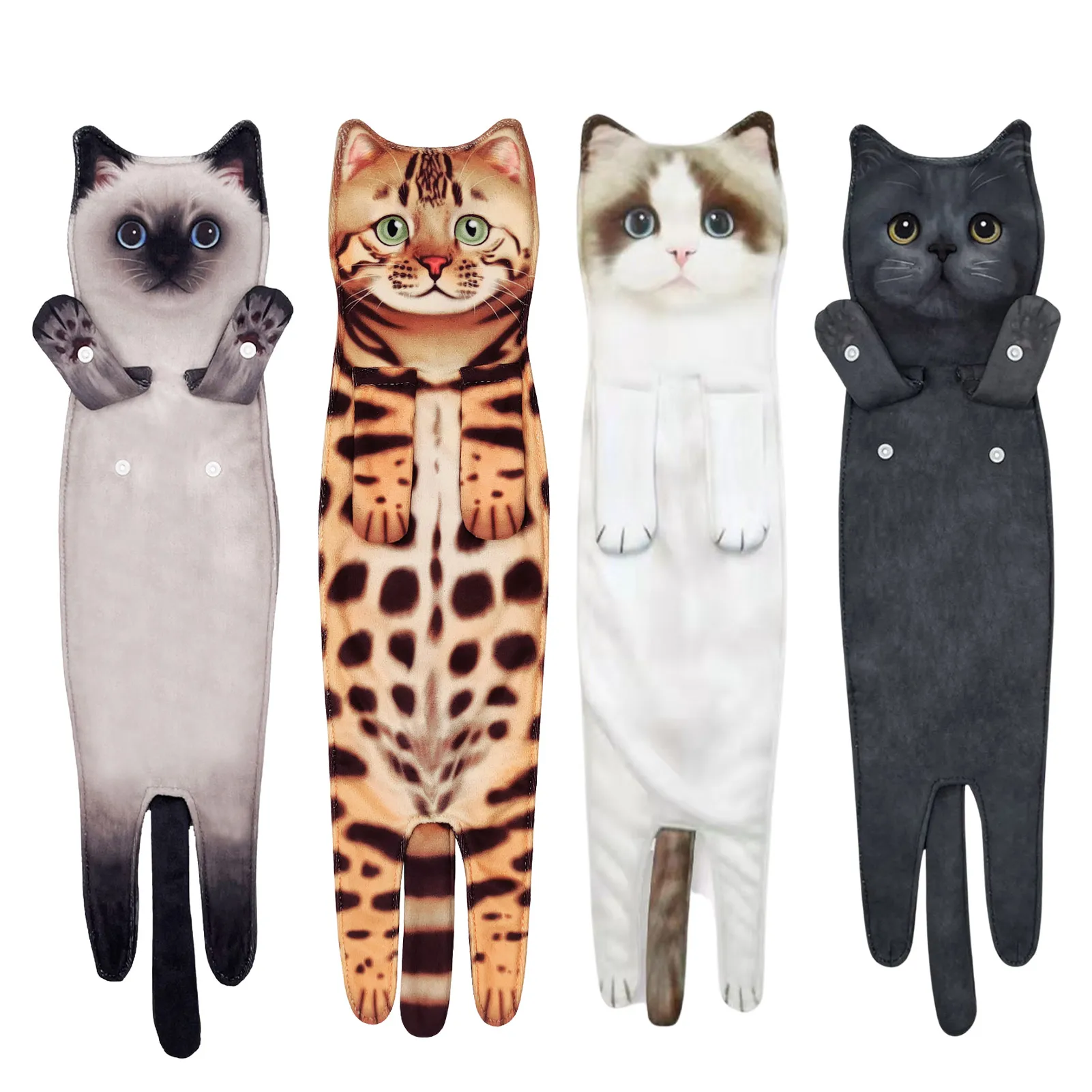 Soft Cat Hand Towels Bathroom Decorative Cat Shaped Towels for Cat Lovers Gifts Durable Comfortable Absorbent Towels
Soft Cat Hand Towels Bathroom Decorative Cat Shaped Towels for Cat Lovers Gifts Durable Comfortable Absorbent Towels