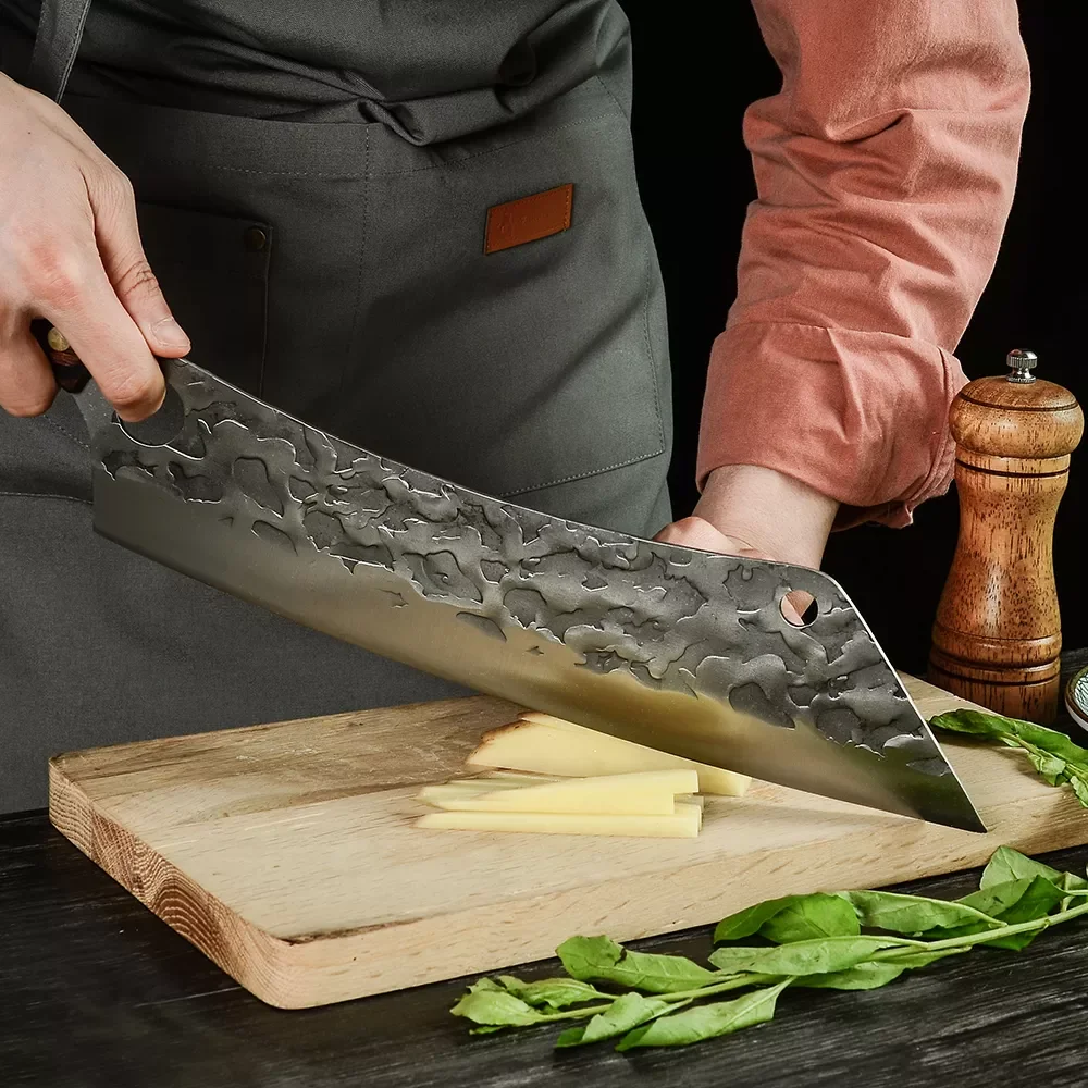 Sowoll Kitchen Knife High Carbon Steel 12.5 Inch Long Chef Knife Forged Vegetable Cooking Cleaver Cutting Slicer Meat Knife Tool
Sowoll Kitchen Knife High Carbon Steel 12.5 Inch Long Chef Knife Forged Vegetable Cooking Cleaver Cutting Slicer Meat Knife Tool
