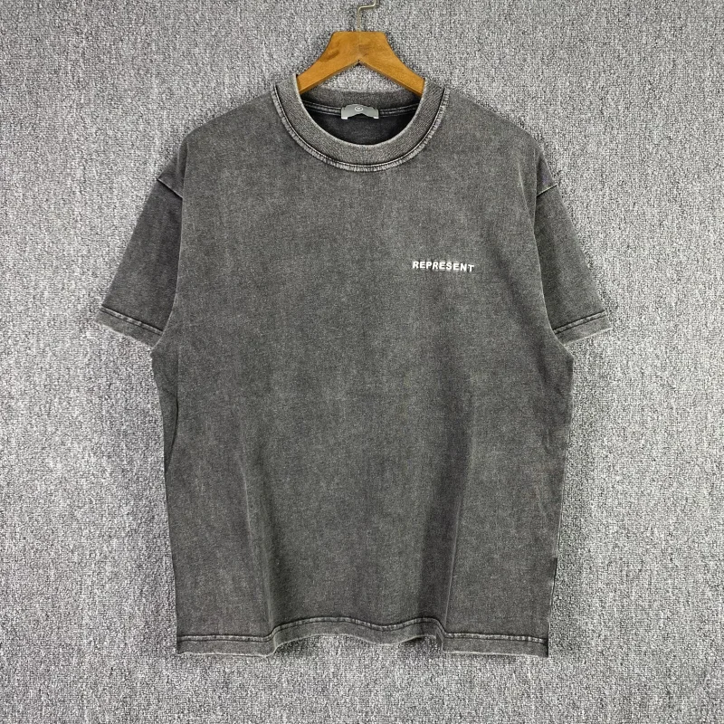 Nice Washed Embroidery Represent Fashion T Shirt Men 1:1 Best Quality Vintage Represent Women Tee Metal Bar Tops Short Sleeve
Nice Washed Embroidery Represent Fashion T Shirt Men 1:1 Best Quality Vintage Represent Women Tee Metal Bar Tops Short Sleeve