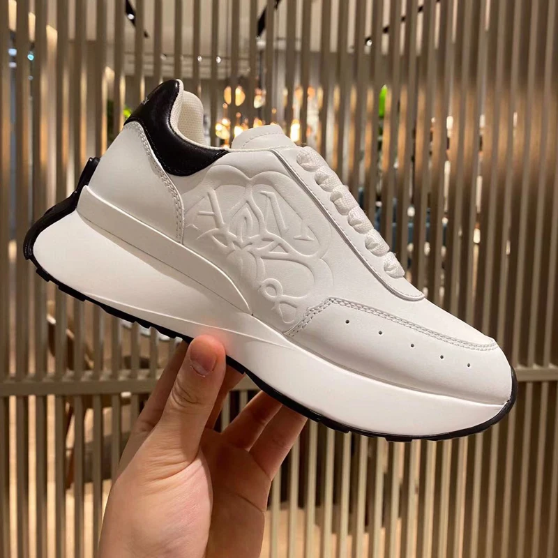 Unisex Sprint Runner embossed two-tone leather exaggerated-sole sneakers Alexander Women's Lace-Up Chunky Platform Couple Shoes
Unisex Sprint Runner embossed two-tone leather exaggerated-sole sneakers Alexander Women's Lace-Up Chunky Platform Couple Shoes