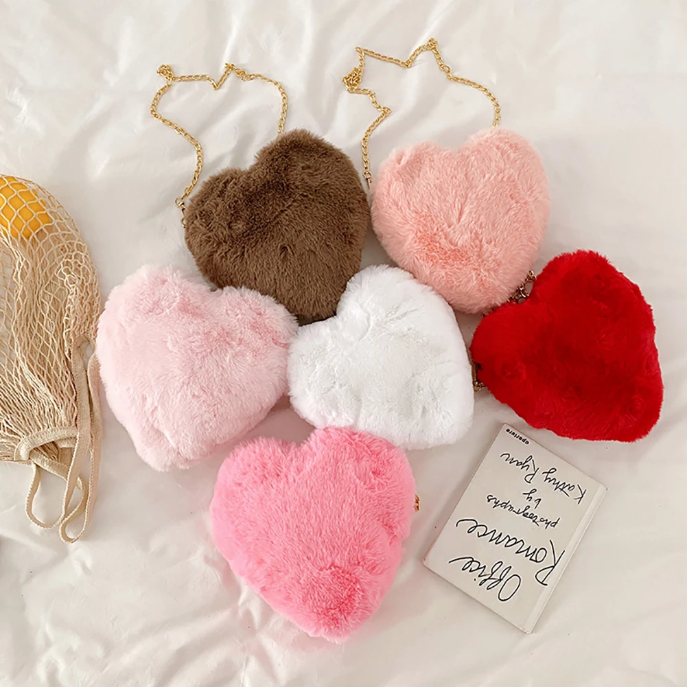 Cute Women Crossbody Bags Cute Heart Shape Shoulder Bags Casual Chain Plush Phone Messenger Bag Fashionable Decor
Cute Women Crossbody Bags Cute Heart Shape Shoulder Bags Casual Chain Plush Phone Messenger Bag Fashionable Decor