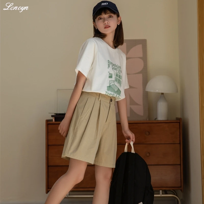 Lenoyn 2023 New Women's Loose Shorts Cotton Linen Solid Color Japanese High Waisted Pleated Wide Leg Pants Casual Summer Shorts
Lenoyn 2023 New Women's Loose Shorts Cotton Linen Solid Color Japanese High Waisted Pleated Wide Leg Pants Casual Summer Shorts