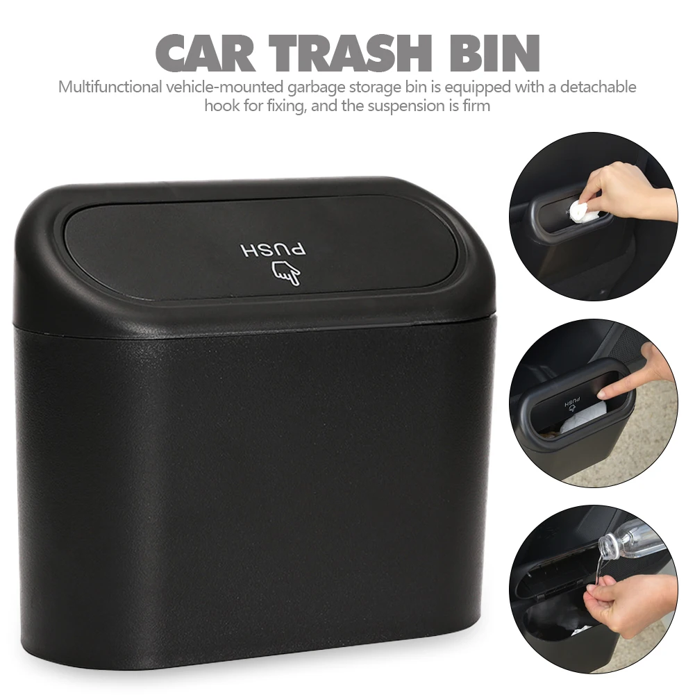 Car Trash Bin Hanging Vehicle Garbage Dust Case Storage Box Black Abs Square Pressing Type Trash Can Auto Interior Accessories
Car Trash Bin Hanging Vehicle Garbage Dust Case Storage Box Black Abs Square Pressing Type Trash Can Auto Interior Accessories