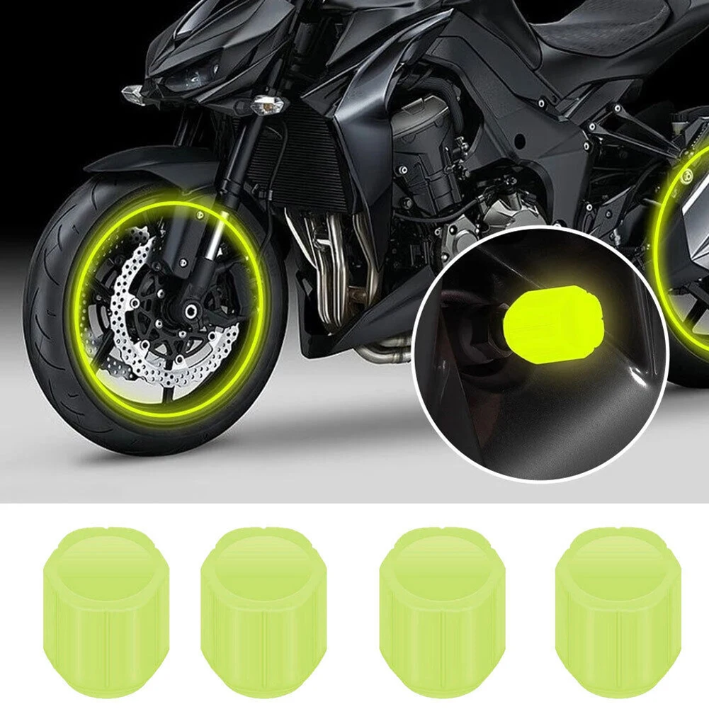 High Quality Tire Valve Covers Fluorescent Glowing In Dark Luminious Yellow 4Pcs ABS Universal For Bikes Car SUV
High Quality Tire Valve Covers Fluorescent Glowing In Dark Luminious Yellow 4Pcs ABS Universal For Bikes Car SUV