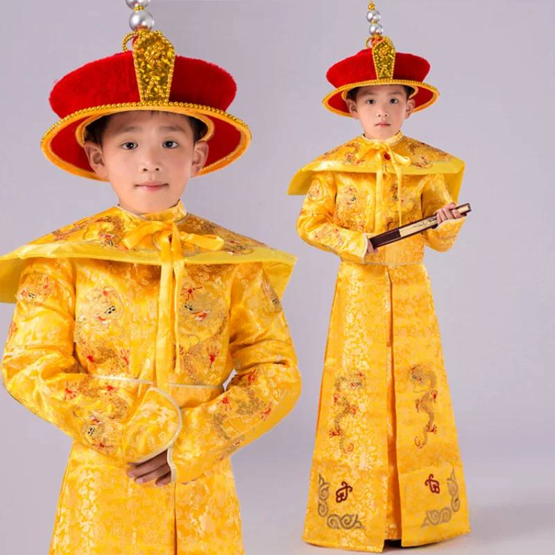New Style Chinese Boys Emperor Dragon Robe Dress Costume Outfit Hanfu Ancient Qing Dynasty Emperor Prince Children's Costumes
New Style Chinese Boys Emperor Dragon Robe Dress Costume Outfit Hanfu Ancient Qing Dynasty Emperor Prince Children's Costumes