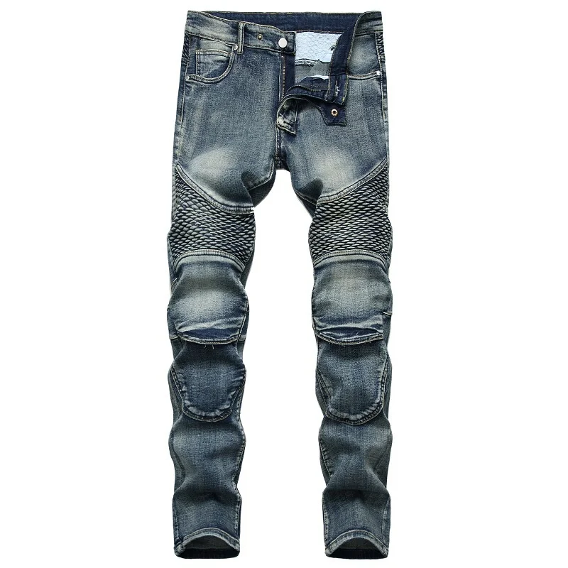 Denim Designer MOTO BIKE Straight Motorcycle Jeans for Men's Size 42 Autumn Spring Punk Rock Streetwear Riding Knee Guard Pants
Denim Designer MOTO BIKE Straight Motorcycle Jeans for Men's Size 42 Autumn Spring Punk Rock Streetwear Riding Knee Guard Pants