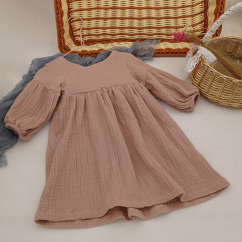 Autumn Spring Children's Clothes Organic Cotton Double Gauze Loose Pockets Baby Girls Dress Fashion Princess Casual Kids Dresses
Autumn Spring Children's Clothes Organic Cotton Double Gauze Loose Pockets Baby Girls Dress Fashion Princess Casual Kids Dresses