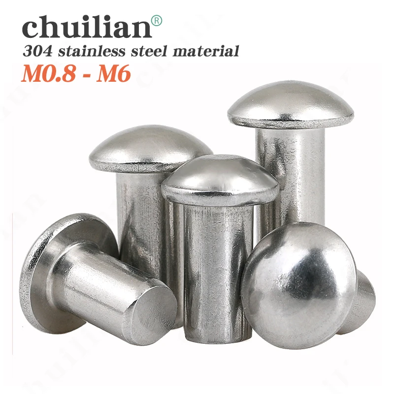 10/50pcs M0.8 M1 M1.2 M1.4 M1.6 M2 M2.5 M3 M4 M5 M6 A2-70 304 Stainless Steel Button Round Head Solid Rivet Self Plugging GB867
10/50pcs M0.8 M1 M1.2 M1.4 M1.6 M2 M2.5 M3 M4 M5 M6 A2-70 304 Stainless Steel Button Round Head Solid Rivet Self Plugging GB867