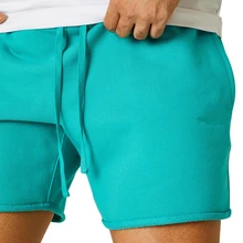 Mens Workout Fitness Shorts Breathable Jogger Shorts Training Gyms Teal Green Quick Dry Leisure Running Deep Squat Shorts