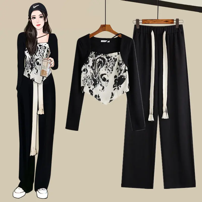 Women's Print Pleated Two Piece Set Female Square Collar Loose Tops and High Waist Casual Pants Suit Ladies Elegant Outfits G45
Women's Print Pleated Two Piece Set Female Square Collar Loose Tops and High Waist Casual Pants Suit Ladies Elegant Outfits G45