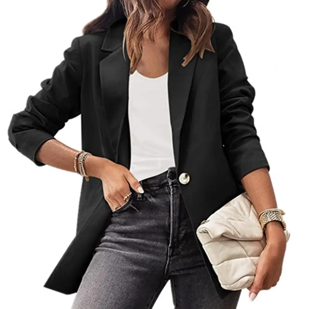 Office Blazer Women Lapel Long Sleeve Jackets Autumn Solid Color Single Button Suit Coats Blazers Jackets for women chaquetas
Office Blazer Women Lapel Long Sleeve Jackets Autumn Solid Color Single Button Suit Coats Blazers Jackets for women chaquetas