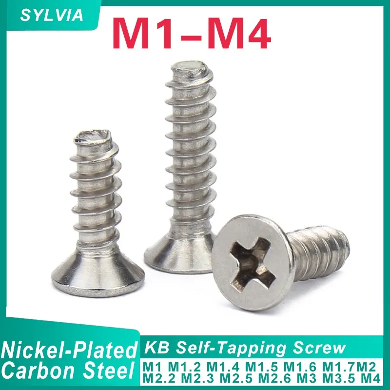 100 ~ 500 шт. M1 M1.2 M1.4 M1.7 M2 M3 M4 Cross Phillips плоский утопленный саморез с потайной головкой 
100 ~ 500 шт. M1 M1.2 M1.4 M1.7 M2 M3 M4 Cross Phillips плоский утопленный саморез с потайной головкой