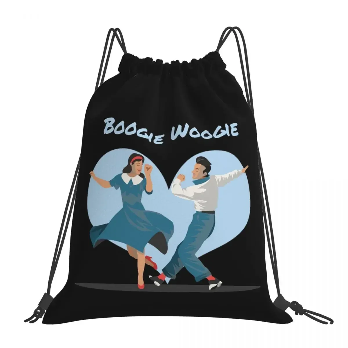 Рюкзаки I Love Boogie Woogie повседневные Портативные Сумки на шнурке сумка с карманами