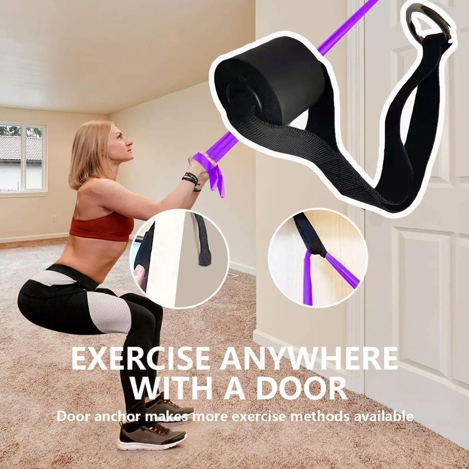 Home Training Exercise Fitness Tension Elastic Band Color Over Accessories Black Band Resistance Door R4X7
Home Training Exercise Fitness Tension Elastic Band Color Over Accessories Black Band Resistance Door R4X7