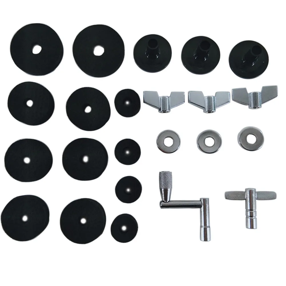 23 PCS Replacement Drums Felt Washer Set Cymbal Sleeves Parts Wing Nuts Kit Z-type Wrench T-type Wrench Felt Pad Washer Tools
23 PCS Replacement Drums Felt Washer Set Cymbal Sleeves Parts Wing Nuts Kit Z-type Wrench T-type Wrench Felt Pad Washer Tools