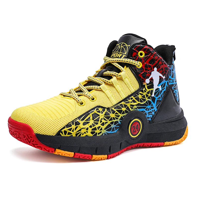 Hot Sale Brand Boys Basketball Shoes for Kids Sneakers Breathable Men's Basketball Sneakers High-top Men Basket Trainer Shoes
Hot Sale Brand Boys Basketball Shoes for Kids Sneakers Breathable Men's Basketball Sneakers High-top Men Basket Trainer Shoes