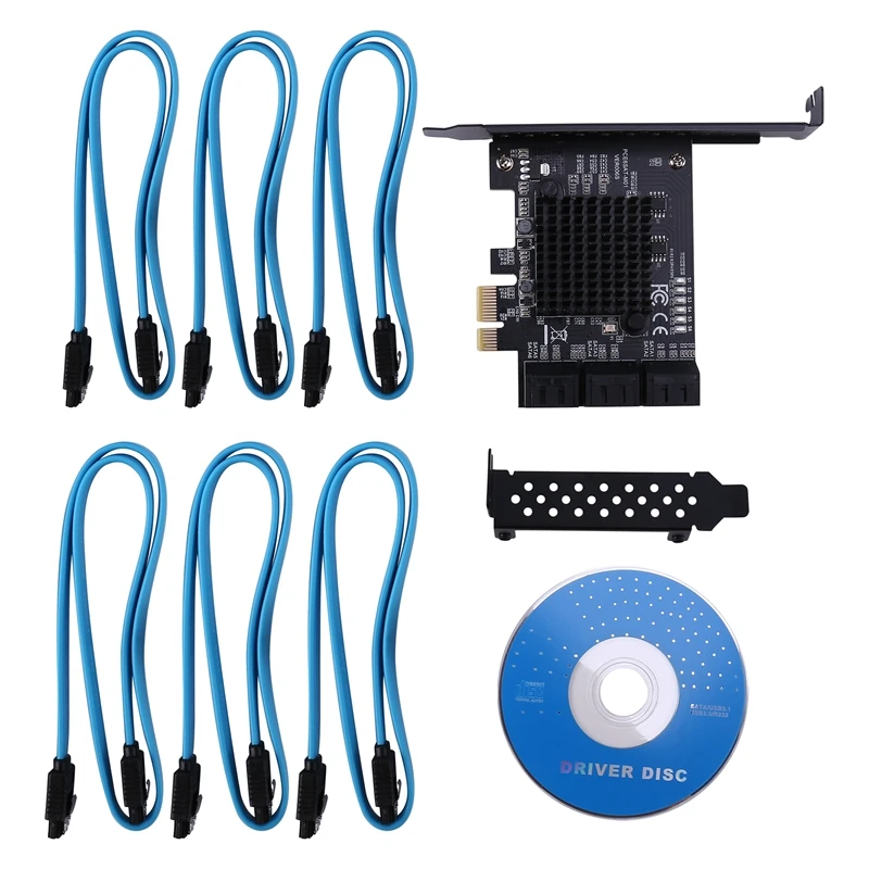 6-портовая карта SATA III PCIe, Карта контроллера PCIe SATA III на 6 ГБ/сек., внутренний адаптер, конвертер PCI SATA 3,0, карта расширения
6-портовая карта SATA III PCIe, Карта контроллера PCIe SATA III на 6 ГБ/сек., внутренний адаптер, конвертер PCI SATA 3,0, карта расширения