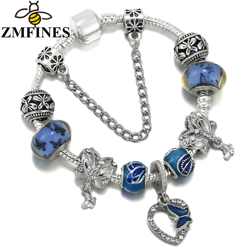 Original Charm Bracelet For Women Crystal Butterfly Beads Pendant DIY Snake Chain High Quality Party Jewelry Dropshipping
Original Charm Bracelet For Women Crystal Butterfly Beads Pendant DIY Snake Chain High Quality Party Jewelry Dropshipping