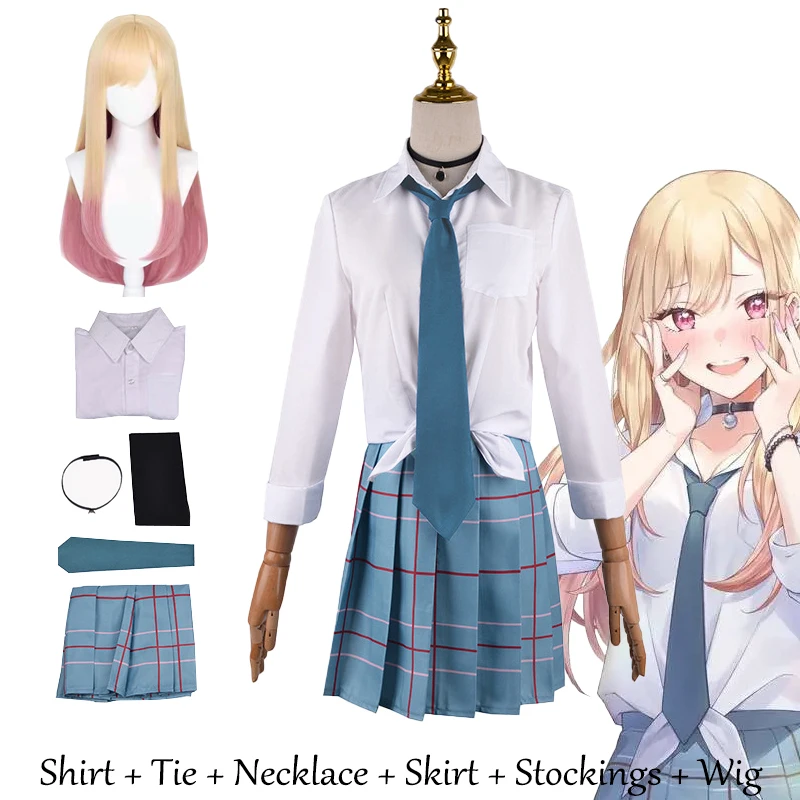 Anime My Dress Up Darling Cosplay Marin Kitagawa Cosplay Costume JK School Clothing Uniform Wig Skirt Outfits Halloween Costume
Anime My Dress Up Darling Cosplay Marin Kitagawa Cosplay Costume JK School Clothing Uniform Wig Skirt Outfits Halloween Costume