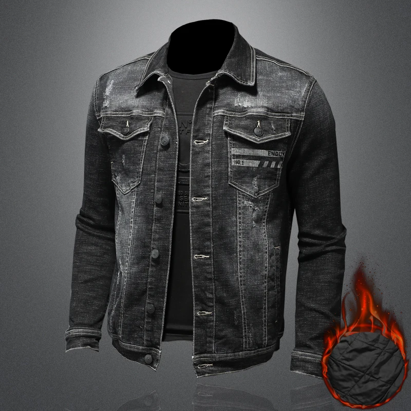 Men Autumn Winter Denim Jacket High quality add cotton thicken warm cowboy coat Men's Outdoor Fashion Casual Biker lapel Jacket
Men Autumn Winter Denim Jacket High quality add cotton thicken warm cowboy coat Men's Outdoor Fashion Casual Biker lapel Jacket