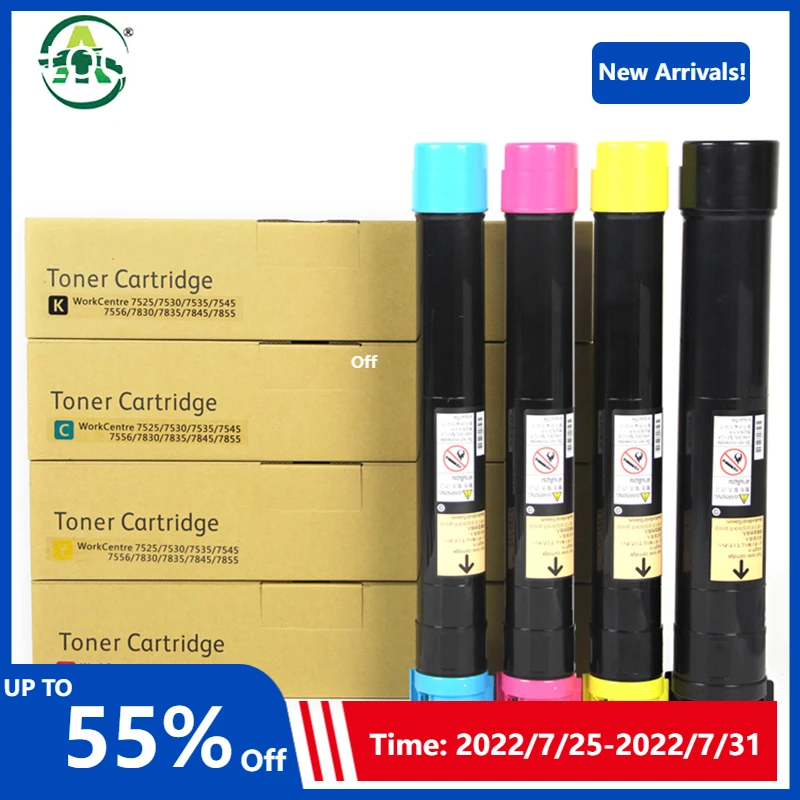 1Set BK400g CMY300g WC7525 Toner Cartridge For Xerox WorkCentre 7525 7530 7535 7545 7556 7830 7835 7845 7855 7970 Toner Powder
1Set BK400g CMY300g WC7525 Toner Cartridge For Xerox WorkCentre 7525 7530 7535 7545 7556 7830 7835 7845 7855 7970 Toner Powder