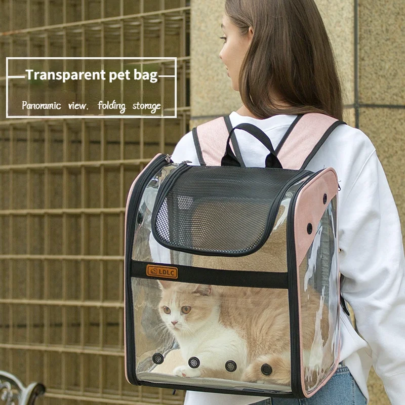 Multi-eye breathable panoramic pet backpack, double shoulder transparent PVC cat bag, portable pet bag for easy observation
Multi-eye breathable panoramic pet backpack, double shoulder transparent PVC cat bag, portable pet bag for easy observation