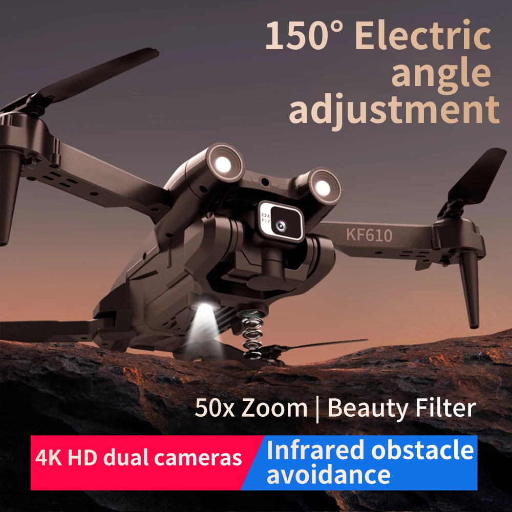 Kf610 Drone With Ir Obstacle Avoidance 4k Hd Dual Camera Professional Aerial Quadcopter Foldable Remote Control Aircraft Toys
Kf610 Drone With Ir Obstacle Avoidance 4k Hd Dual Camera Professional Aerial Quadcopter Foldable Remote Control Aircraft Toys