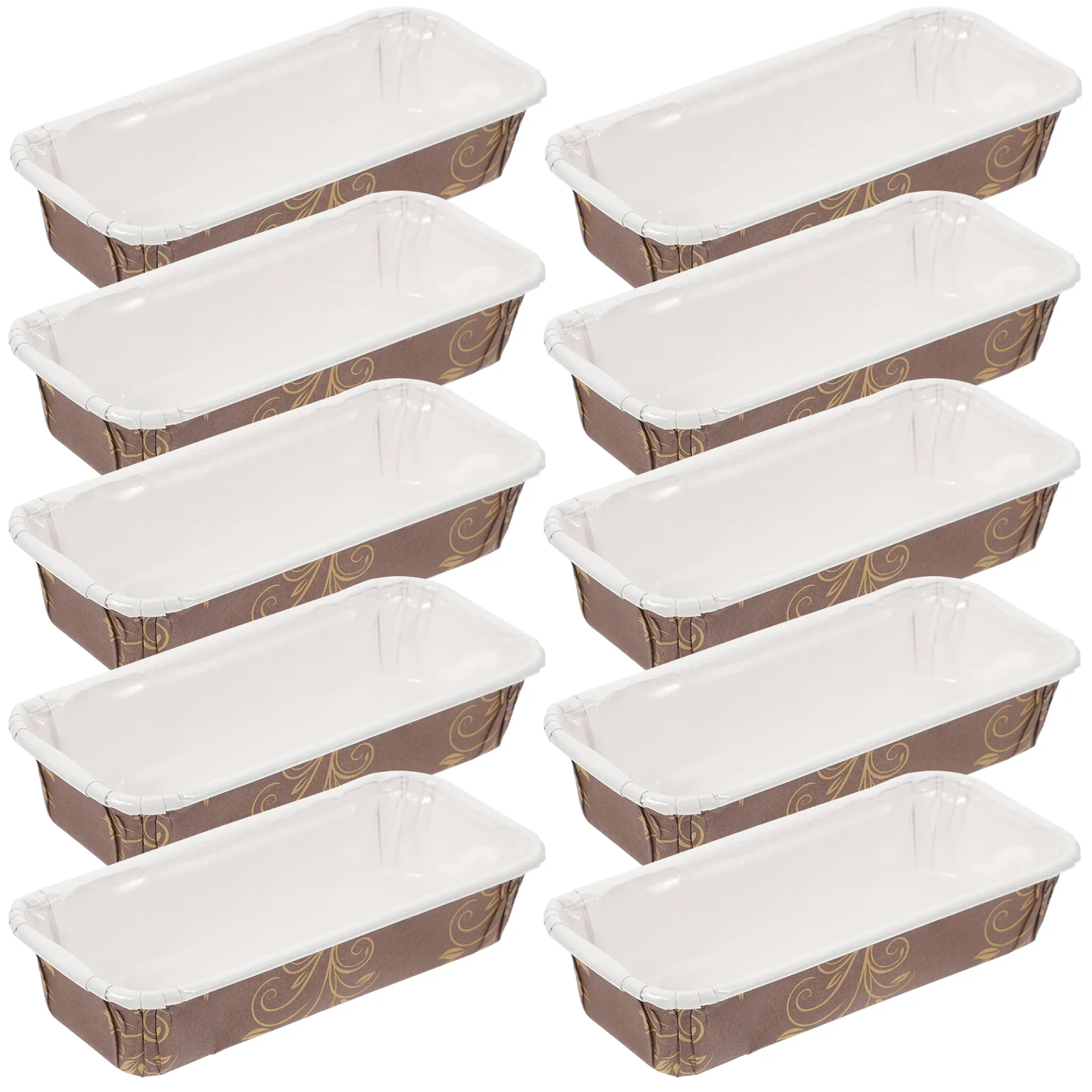 

50 Pcs Bread Tray Baking Paper Trays Mousse Cake Cups Loaf Pans Mini Stackable Disposable Chiffon Party Cupcake Liners