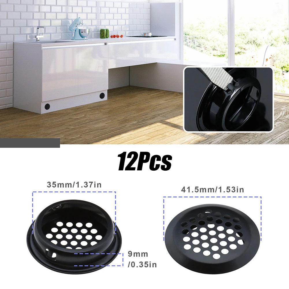 12pcs Round Cabinet Air Duct Vent 35mm Steel Louver Mesh Hole Plug Stainless Steel Cover For Wardrobe Grille Ventilation Systems
12pcs Round Cabinet Air Duct Vent 35mm Steel Louver Mesh Hole Plug Stainless Steel Cover For Wardrobe Grille Ventilation Systems