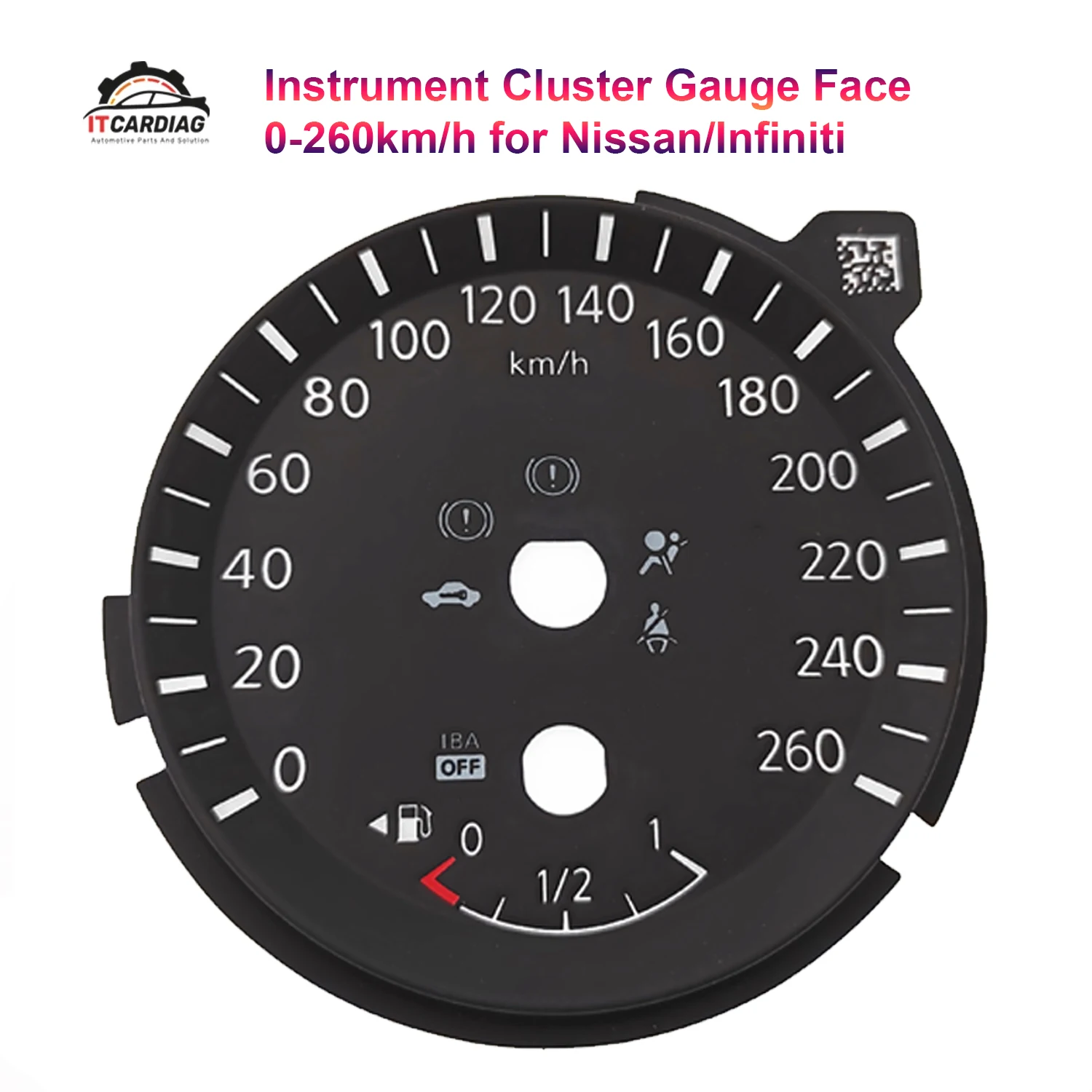 

Instrument Cluster Gauge Face for Nissan/Infiniti Auto 0-260km/h VDO Speedometer Dashboard Faceplate Retrofit A2C31244901 AD05