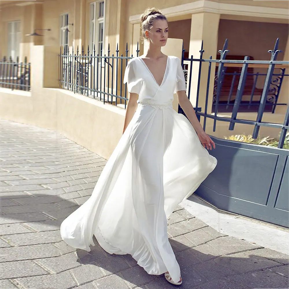 Simple Mermaid Lace Wedding Dresses V Neck Sleeveless Open Back Spaghetti Straps Bridal Custom Made Robe De Mariee Customize
Simple Mermaid Lace Wedding Dresses V Neck Sleeveless Open Back Spaghetti Straps Bridal Custom Made Robe De Mariee Customize