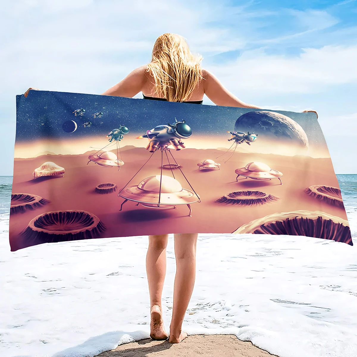 Beach Towel UFO Alien Sand Free Lightweight Quick Dry Thick Microfiber Beach Towel ,Cute Tropical Palm Leaf Beach Towel for Kids
Beach Towel UFO Alien Sand Free Lightweight Quick Dry Thick Microfiber Beach Towel ,Cute Tropical Palm Leaf Beach Towel for Kids