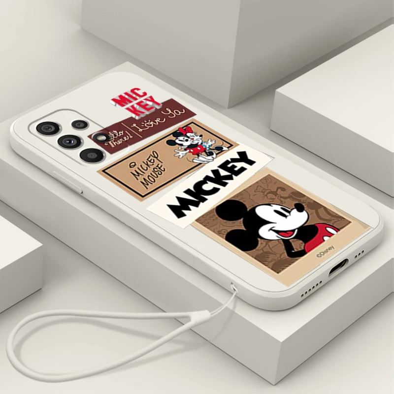 Disney Mickey Minnie Cool Phone Case For Samsung A73 A53 A33 A52 A32 A23 A22 A71 A51 A21S A03S A50 A30 5G Liquid Rope Funda
Disney Mickey Minnie Cool Phone Case For Samsung A73 A53 A33 A52 A32 A23 A22 A71 A51 A21S A03S A50 A30 5G Liquid Rope Funda