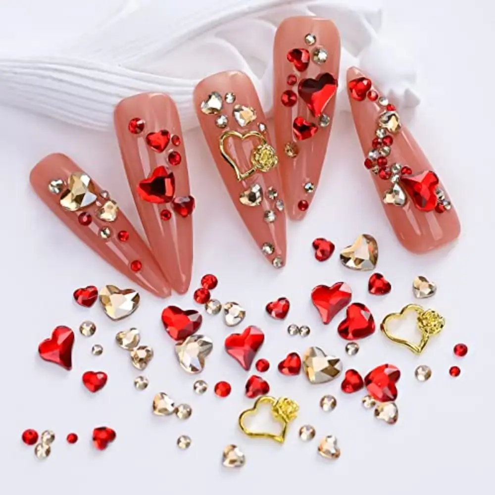 Red Champagne Nail Art Decoration Nail Glitter Luxurious Heart Shape Flatback Diamond Rhinestones Nail Art Diamond
Red Champagne Nail Art Decoration Nail Glitter Luxurious Heart Shape Flatback Diamond Rhinestones Nail Art Diamond