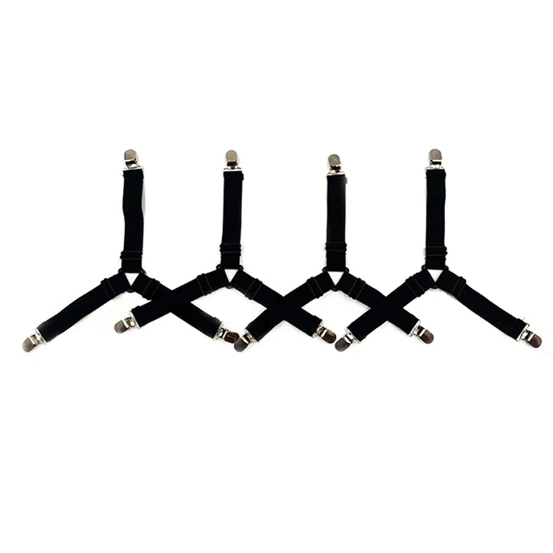 HOT SALE 4PCS Triple-Cornered Bed Mattress Sheet Clips Grippers Elastic Straps Fasteners Holders
HOT SALE 4PCS Triple-Cornered Bed Mattress Sheet Clips Grippers Elastic Straps Fasteners Holders
