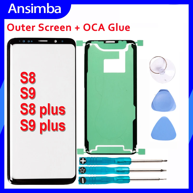 Внешнее стекло Ansimba для переднего экрана с клеем OCA для Samsung Galaxy S8 S8 Plus S9 S9 Plus, Сменное Сенсорное стекло для ЖК-экрана
Внешнее стекло Ansimba для переднего экрана с клеем OCA для Samsung Galaxy S8 S8 Plus S9 S9 Plus, Сменное Сенсорное стекло для ЖК-экрана
